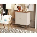Ver imagem 3 de Combo Rack Vivare Wood + Aparador Buffet Royal 2 Portas:Off White/Nature