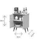 Ver imagem 5 de Combo Rack Vivare Wood + Aparador Buffet Royal 2 Portas:Off White/Nature
