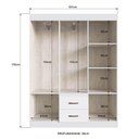 Ver imagem 3 de Guarda-roupa Casal Riveira 6 Portas 2 Gavetas - Doripel