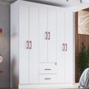 Ver imagem 2 de Guarda-roupa Casal Riveira 6 Portas 2 Gavetas - Doripel