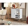 Combo Rack Vivare Wood e Aparador Buffet Royal 1 Porta com Adega - Branco - 3