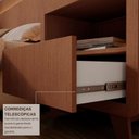 Ver imagem 5 de Mesa de Cabeceira 55cm com Gaveta e Nicho 100% MDF Padrão Planejados Mabel Marrom
