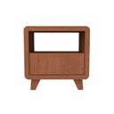 Ver imagem 2 de Mesa de Cabeceira 55cm com Gaveta e Nicho 100% MDF Padrão Planejados Mabel Marrom
