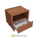 Ver mais imagens de Mesa de Cabeceira 55cm com Gaveta e Nicho 100% MDF Padrão Planejados Mabel Marrom