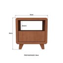 Ver imagem 3 de Mesa de Cabeceira 55cm com Gaveta e Nicho 100% MDF Padrão Planejados Mabel Marrom