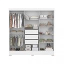 Ver imagem 2 de Guarda-Roupa Casal 6 Portas 3 Gavetas Prático 