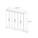 Ver imagem 5 de Guarda-Roupa Casal 6 Portas 3 Gavetas Prático Branco