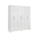 Ver imagem 4 de Guarda-Roupa Casal 6 Portas 3 Gavetas Prático Branco