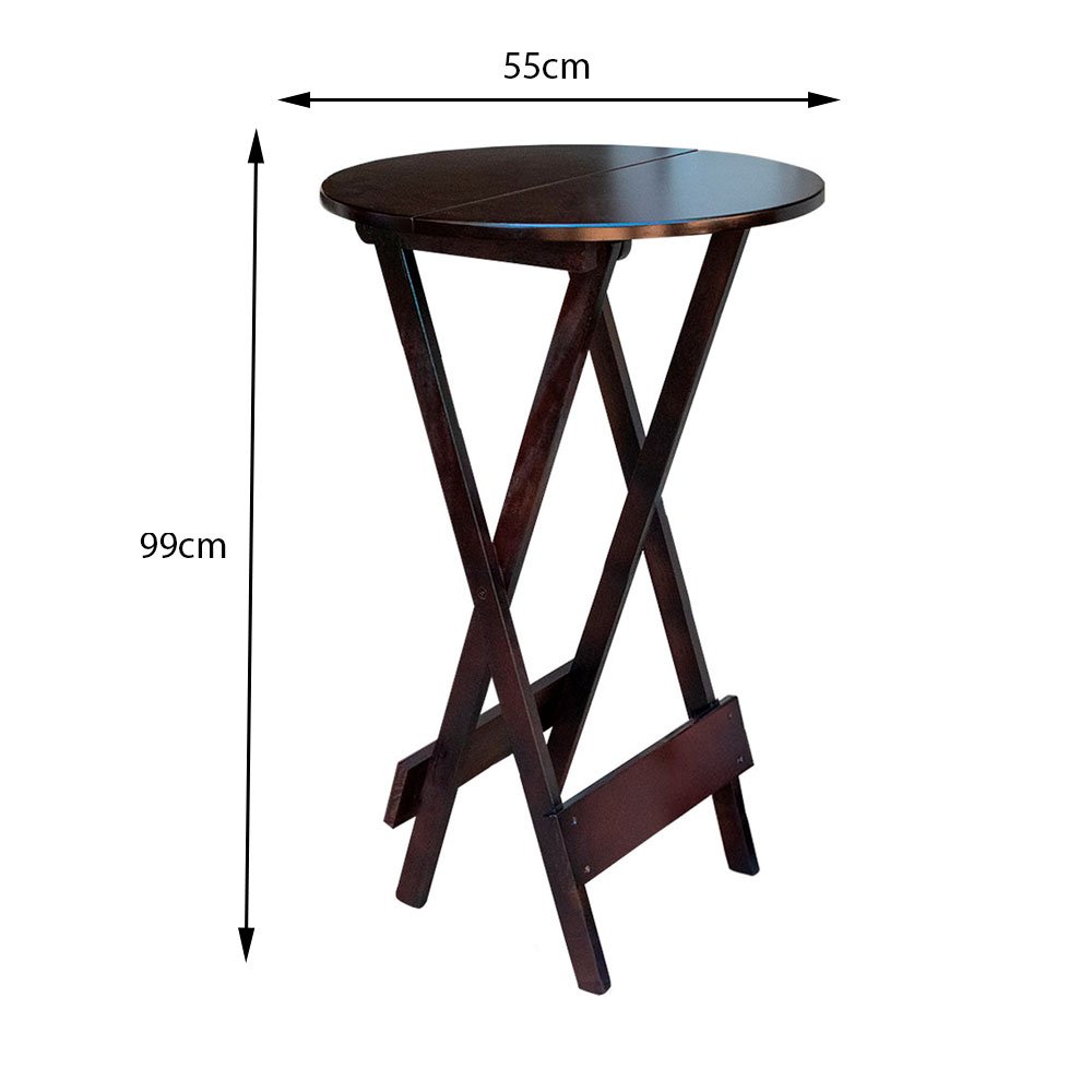 Jogo de Mesa Bistrô de Madeira com 4 Cadeiras Dobravel Ideal para Bar e Restaurante Imbuia - 3