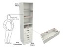 Ver imagem 2 de Armário Colmeia Mirela M32 100% Mdf (gaveta Lojas Expositor) Vetorial Móveis Branco