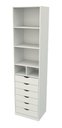 Ver imagem 4 de Armário Colmeia Mirela M32 100% Mdf (gaveta Lojas Expositor) Vetorial Móveis Branco