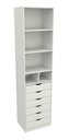 Ver imagem 3 de Armário Colmeia Mirela M32 100% Mdf (gaveta Lojas Expositor) Vetorial Móveis Branco