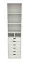 Ver imagem 1 de Armário Colmeia Mirela M32 100% Mdf (gaveta Lojas Expositor) Vetorial Móveis Branco