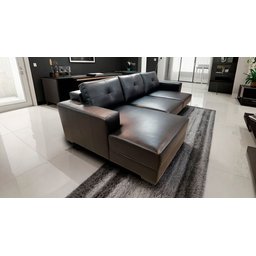 Sofá de Couro com Chaise 3 Lugares | Vigo - 2