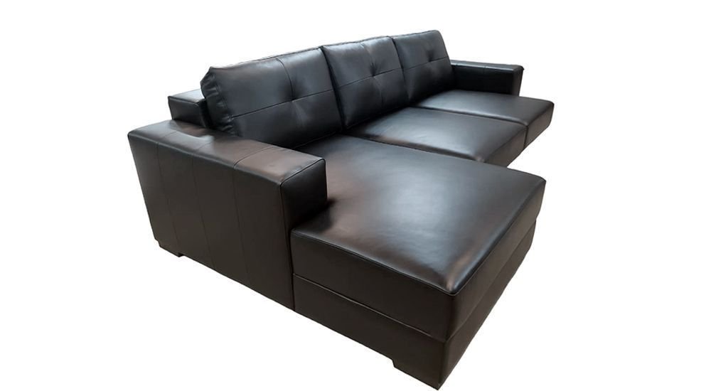 Sofá de Couro com Chaise 3 Lugares | Vigo