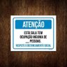 Kit 10 Placas Distanciamento Social Sala Ocupação Máxima - 1