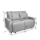 Ver imagem 3 de Sofá Cama Any 1.40 2 Lugares Ideal para Sala de Visitas:suede Capuccino