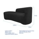 Ver imagem 3 de Kit Divã Recamier Orgânico França 220cm Lado Esquerdo e Poltrona Amore Bouclé