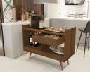 Ver imagem 1 de Aparador Buffet Retrô Pés Palito e Divisor de Ambientes Jb 4064 Canela - Comprar Moveis em Casa