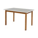 Ver imagem 1 de Mesa de Jantar Compacta Elisa Base Madeira Maciça 1,20 X 80 Off-white