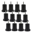Ver imagem 1 de Kit 6 Pés Preto para Cama Box e Moveis em Geral Diâmetro 50 Mm X Altura 60 Mm