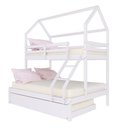 Ver imagem 2 de Treliche Casinha Casal/solteiro Slim Rb Madeira Maciça Branco Housin