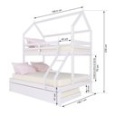 Ver imagem 3 de Treliche Casinha Casal/solteiro Slim Rb Madeira Maciça Branco Housin