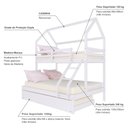 Ver imagem 4 de Treliche Casinha Casal/solteiro Slim Rb Madeira Maciça Branco Housin