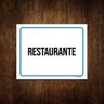 Kit 5 Placas Ambiente Sinalização Setor Restaurante - 1