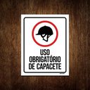 Ver imagem 1 de Kit 5 Placas Sinalização - Uso Obrigatório de Capacete