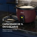 Ver imagem 3 de Panela Elétrica de Arroz 1L Oster Bordô 220V