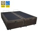 Ver imagem 2 de Cama Box Baú Queen Bipartido Suede Sereneprime Marrom 158x198x44