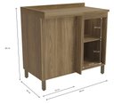 Ver imagem 4 de Armário de Cozinha Balcão de Canto 1 Porta 52x98cm com Pés e Tampo M625 Botanic Kappesberg