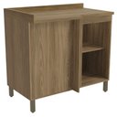 Ver imagem 5 de Armário de Cozinha Balcão de Canto 1 Porta 52x98cm com Pés e Tampo Botanic Kappesberg