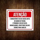 Ver imagem 1 de Kit 10 Placas Atenção Obrigatório Uso Ducha Proibido Óleos