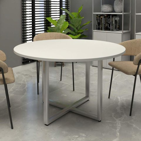 Mesa de Reunião Industrial 1,20 M Pé Metal F5 