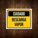 Ver imagem 1 de Kit 5 Placas de Sinalização Cuidado Descarga Vapor