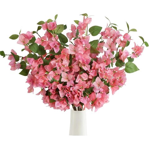 10 Ramos Flores Primavera Bougainville 80cm de Vaso Artificiais
