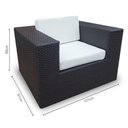 Ver imagem 3 de Conjunto Bora Bora Escuro - 1 Sofá 2 Lugares + 2 Poltronas + 1 Mesa de Centro - Duna Cru