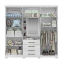 Ver imagem 2 de Guarda-Roupa Casal com Espelho 10 Portas 4 Gavetas Moscou Demóbile