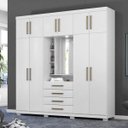 Ver imagem 1 de Guarda-Roupa Casal com Espelho 10 Portas 4 Gavetas Moscou Demóbile