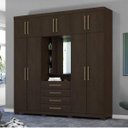 Ver imagem 1 de Guarda-Roupa Casal com Espelho 10 Portas 4 Gavetas Moscou Demóbile