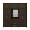 Ver imagem 3 de Guarda-Roupa Casal com Espelho 10 Portas 4 Gavetas Moscou Demóbile