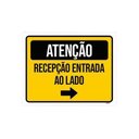 Ver imagem 1 de Kit 3 Placas Atenção Recepção Entrada Ao Lado