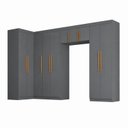 Ver imagem 2 de Guarda Roupa Modulado de Canto 10 Portas Onix