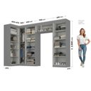 Ver imagem 3 de Guarda Roupa Modulado de Canto 10 Portas Onix
