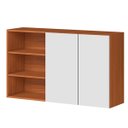 Ver imagem 1 de Armário Aéreo 100% Mdf 2 Portas com Nicho 120cm Luna Cinamomo/branco