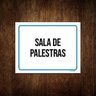 Kit 3 Placas Ambiente Sinalização Setor Sala de Palestras - 1