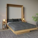 Ver imagem 1 de Cama de Casal Articulada 2 Mesas de Cabeceira 2 Gavetas Cm8041 Amêndoa - Tecno Mobili