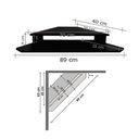 Ver imagem 6 de Rack Suspenso Aparador Bancada Estante de Canto para Computador Monitor Preto